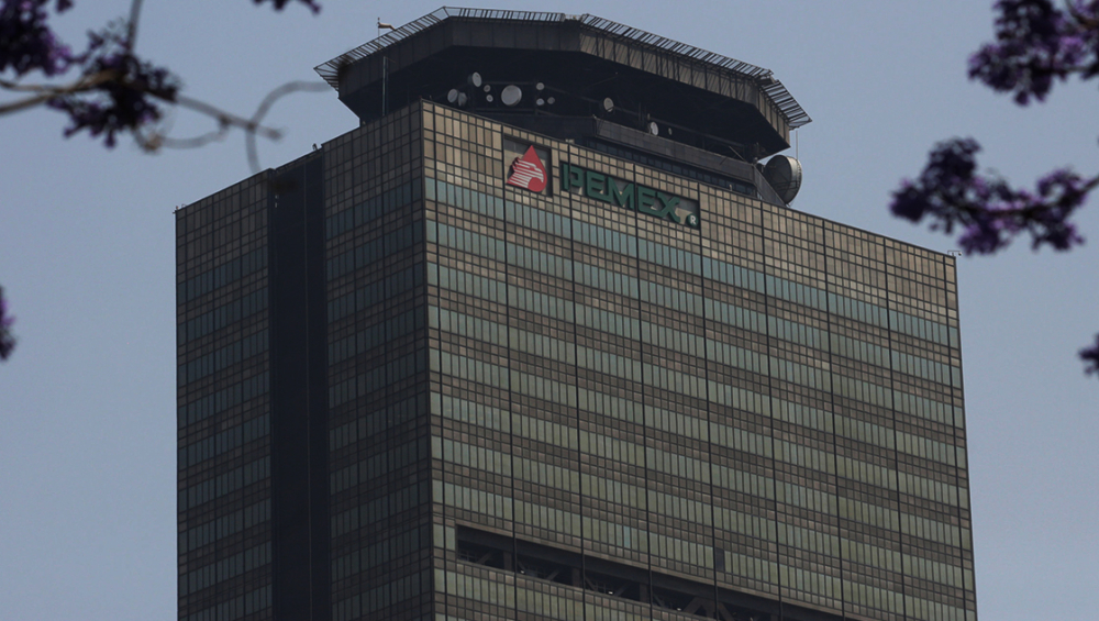 A view of the headquarters of state owned oil company Pemex in Mexico City