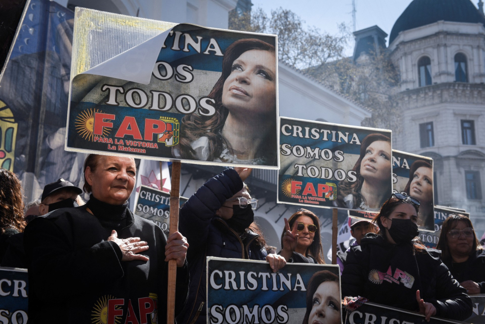 Movilizaciones en apoyo de Cristina Fernández de Kirchner en Buenos Aires, Argentina. Foto: Reuters