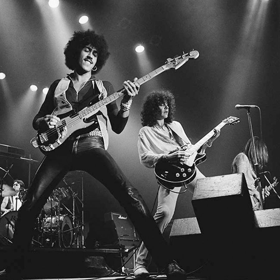 Thin Lizzy: Brian Downey, Phil Lynott, Brian Robertson y Scott Gorham. Foto: Facebook.com/ThinLizzy