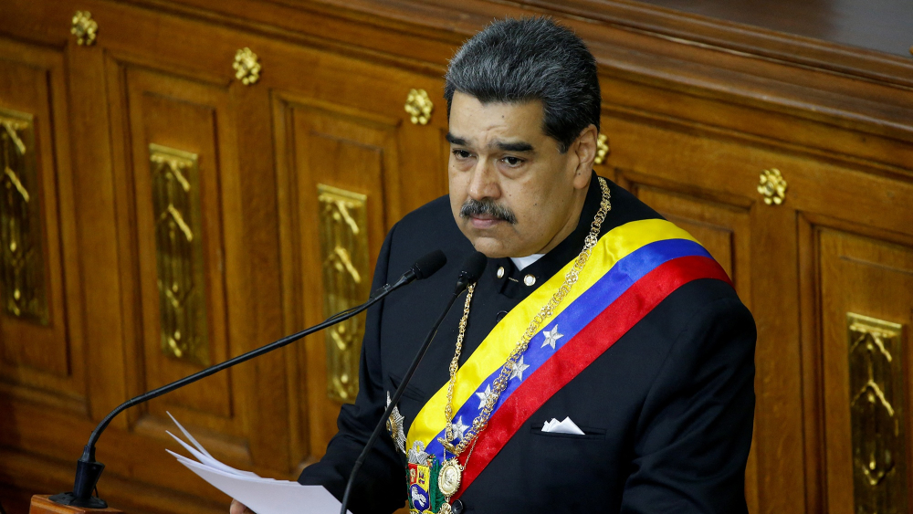 Venezuela's President Nicolas Maduro gives a state of the nation address at the National Assembly, in Caracas, Venezuela January 12, 2023. REUTERS/Leonardo Fernandez Viloria