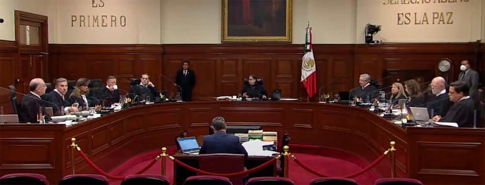 Sesión del Pleno de la Suprema Corte de Justicia de la Nación de este lunes 8 de mayo. Foto EE: Especial / Captura de video