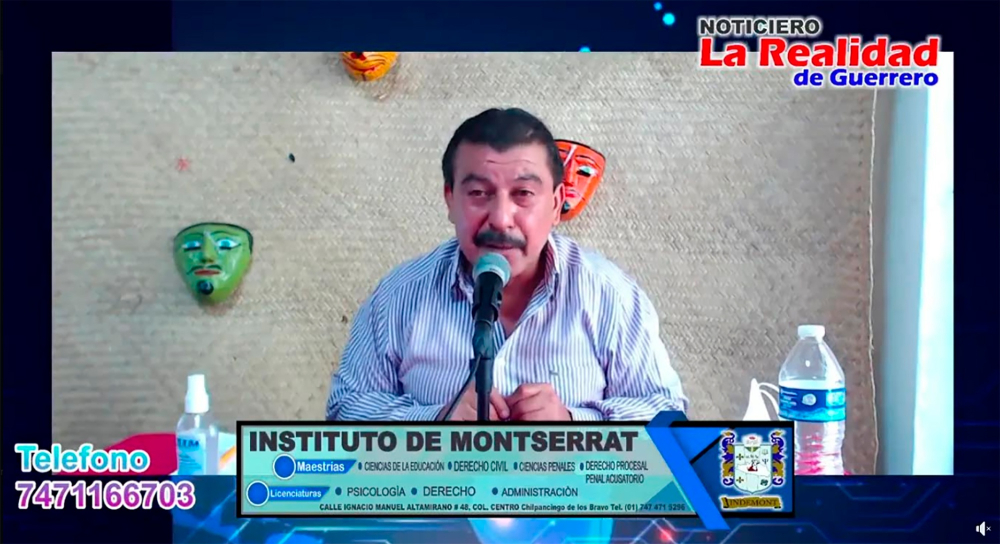 El periodista Freddy Roman, quien fue asesinado en agosto de 2022, conducía el noticiero La Realidad de Guerrero en Facebook. Fuente: Captura de pantalla de La Realidad de Guerrero (Facebook)