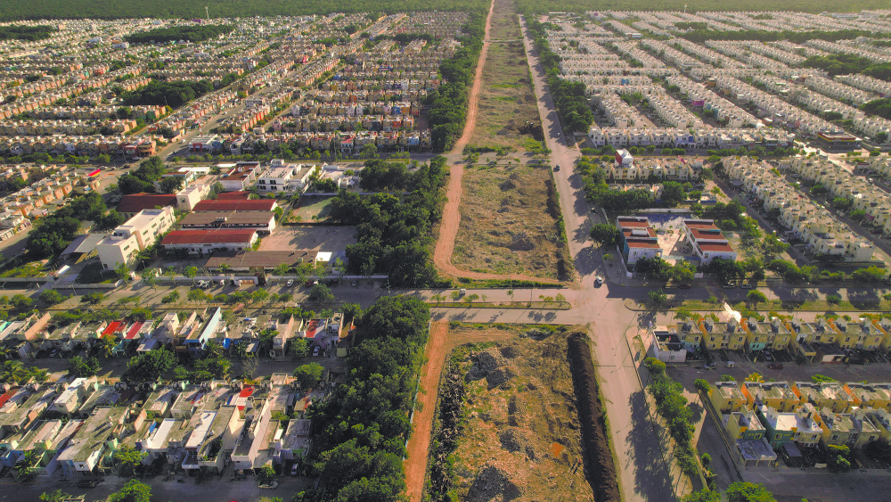 Foto: Zonas residenciales en el tramo cinco que están desarrollando como parte de la construcción del proyecto del Tren Maya. Reuters