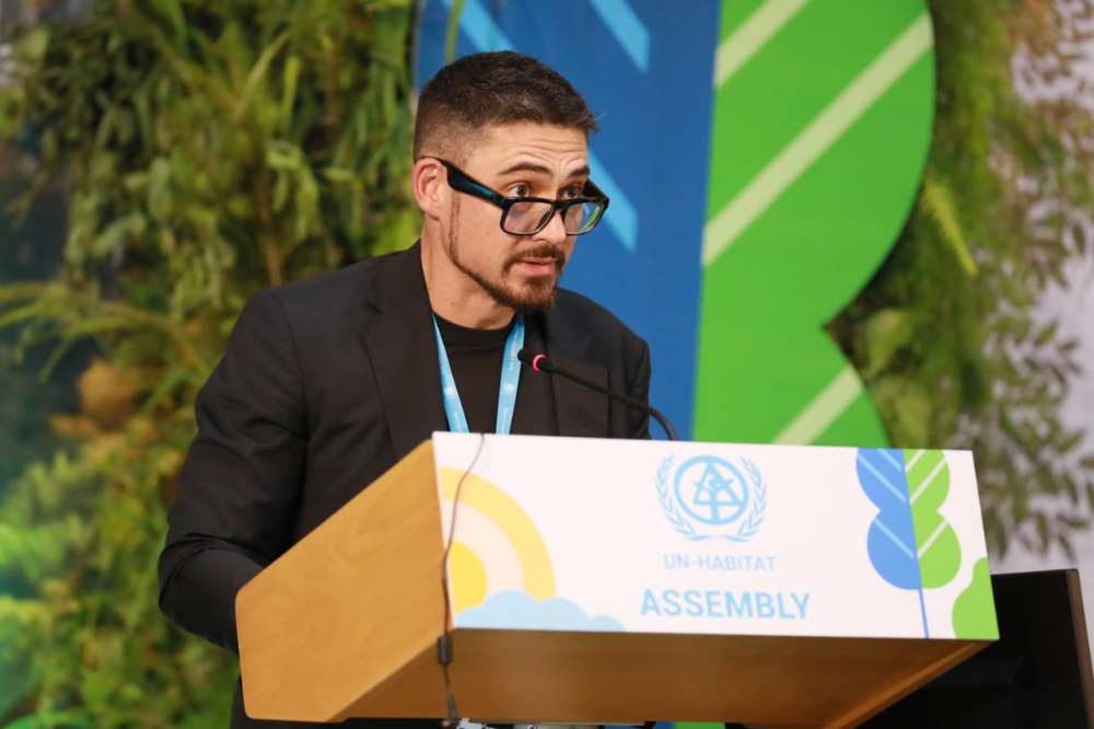 Román Meyer Falcón, titular de la Sedatu, participó en la segunda Asamblea de ONU-Hábitat, realizada en la capital de Kenia. Foto: Cortesía.