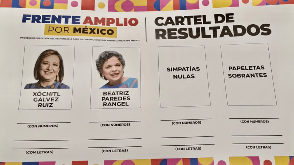 Boleta que se utilizará en la consulta presencial del Frente Amplio por México el próximo domingo 3 de septiembre. Foto EE: Cortesía X / @ComiteFAM