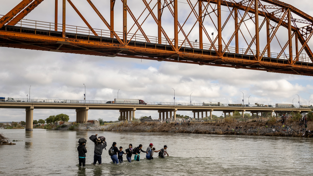 Cruce ferroviario fronterizo, Eagle Pass, Texas. Foto: AFP