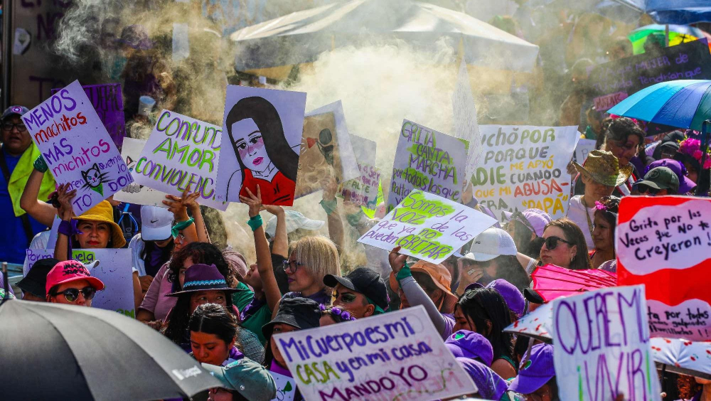 Conmemoración del 8M en la Ciudad de México. Foto EE: Hugo Salazar.