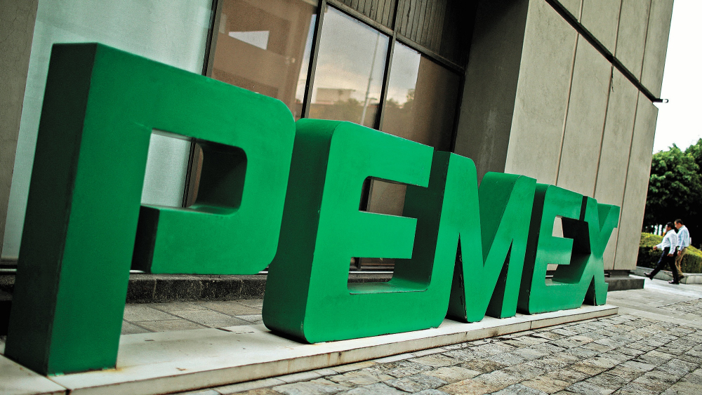 FILE PHOTO: Signage of Petroleos Mexicanos (Pemex) is pictured at the company's headquarters in Mexico City, Mexico July 26, 2023. REUTERS/Raquel Cunha/File Photo-NARCH/NARCH30