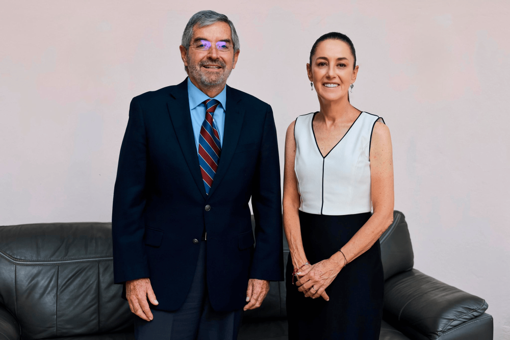 José Ramón de la Fuente, exrector de la UNAM, y Claudia Sheinbaum, virtual presidenta electa de México. Foto EE: Cortesía X / @Claudiashein