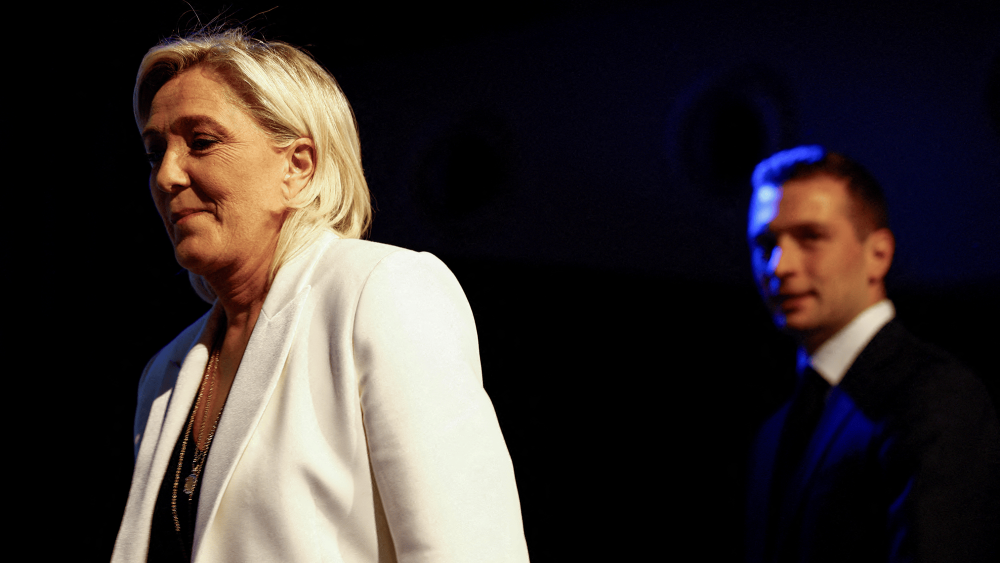 Marine Le Pen y Jordan Bardella. Foto: Reuters