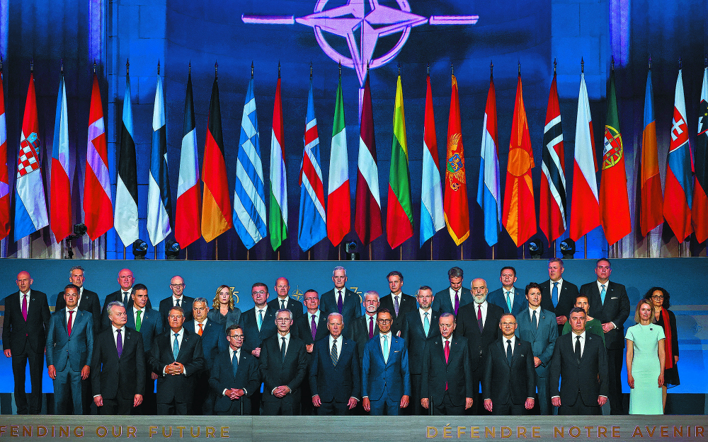 Representantes de los 32 países de la OTAN se dieron cita ayer en Washington durante el evento conmemorativo de la OTAN. Foto: Reuters