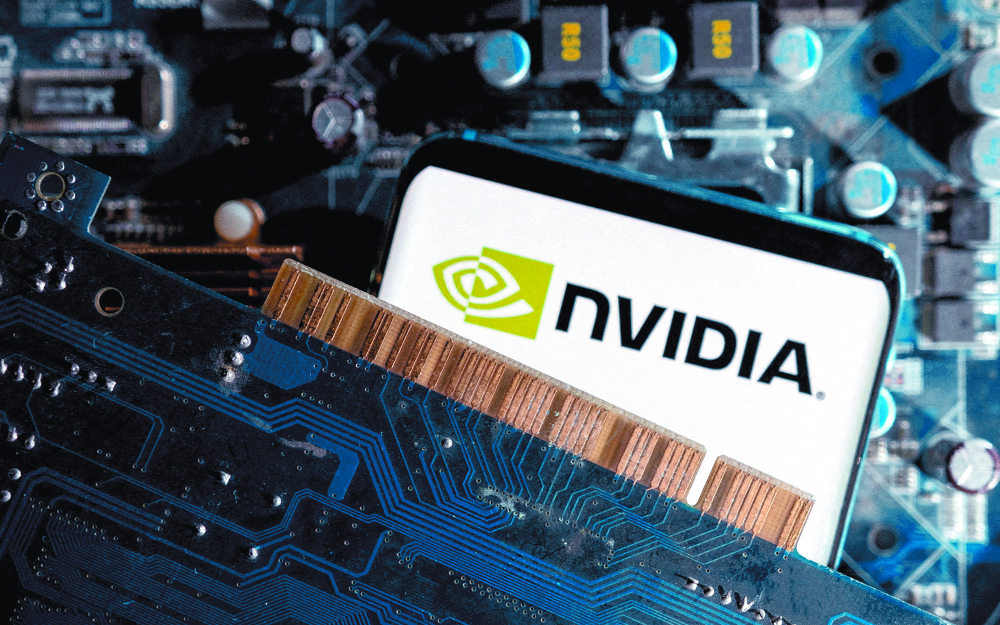 FILE PHOTO: Illustration shows NVIDIA logo