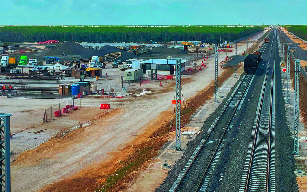 PLAYA DE CARMEN, QUINTANA ROO, 14ABRIL2024.- Continúa la construcción del Tramo 5 del Tren Maya en Playa del Carmen. FOTO: ELIZABETH RUIZ/CUARTOSCURO.COM