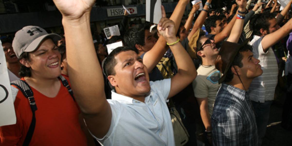 Marcha #YoSoy132 en rechazo a resultados electorales