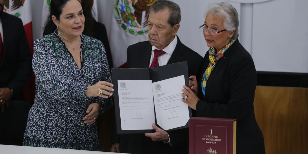 Sánchez Cordero entrega a legisladores el Primer Informe de Gobierno de ...