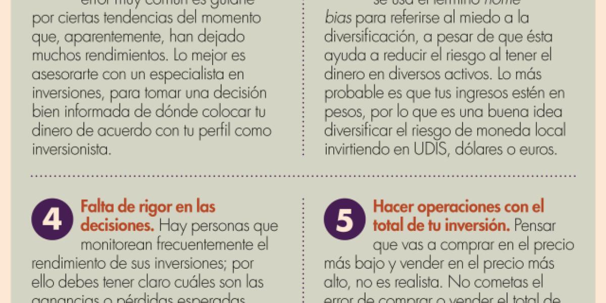 Errores comunes que debes evitar al comenzar a invertir