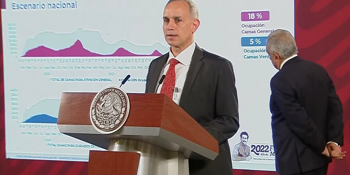 López-Gatell ve descenso de la quinta ola de Covid-19 en México