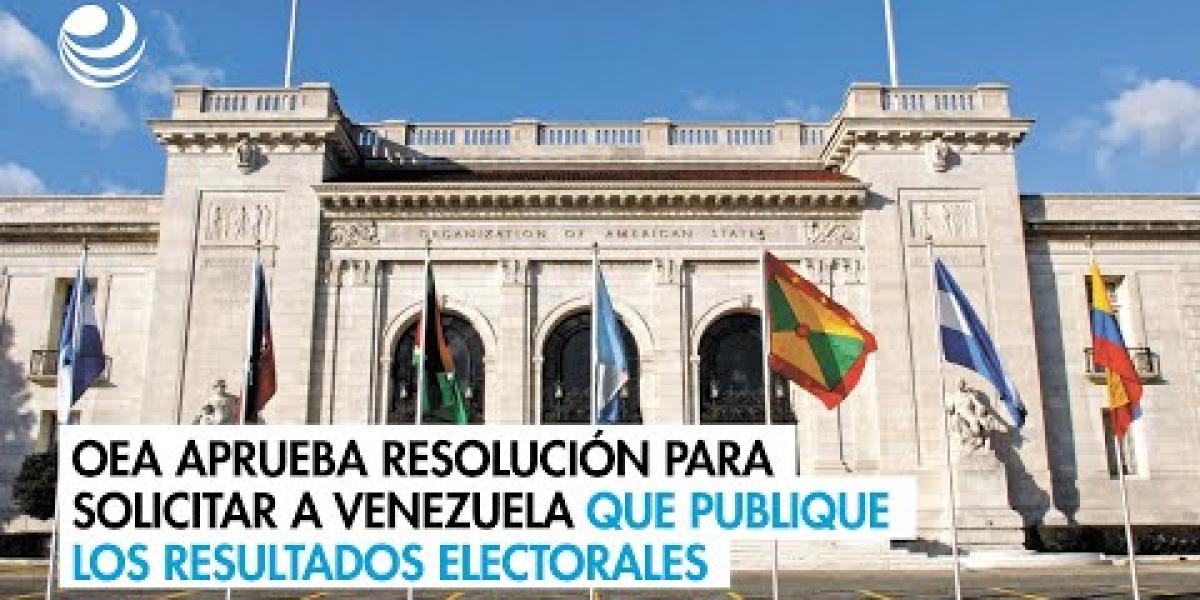 OEA aprueba resolución para solicitar a Venezuela que publique los ...