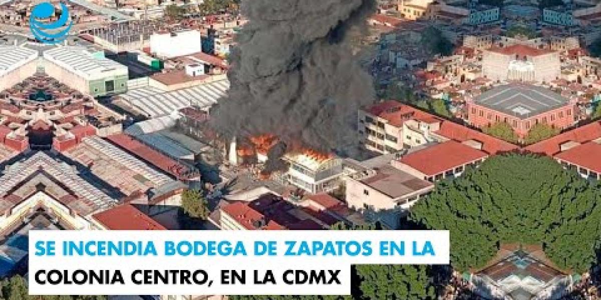 Se incendia bodega de zapatos en la colonia Centro, en la CDMX