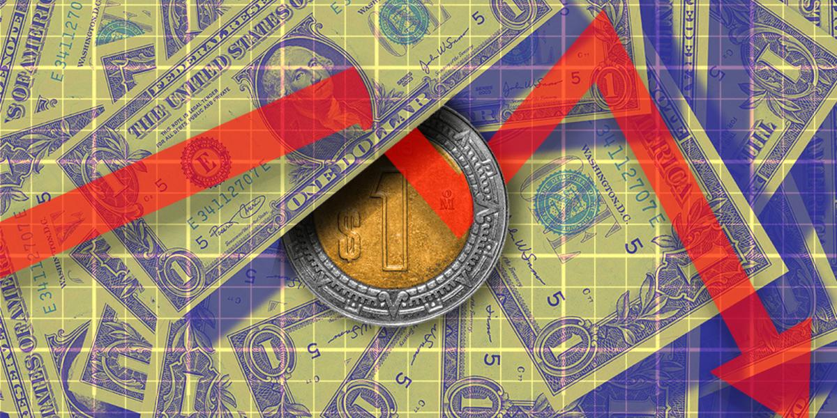 Mexican peso loses ground to the dollar and local inflation report
