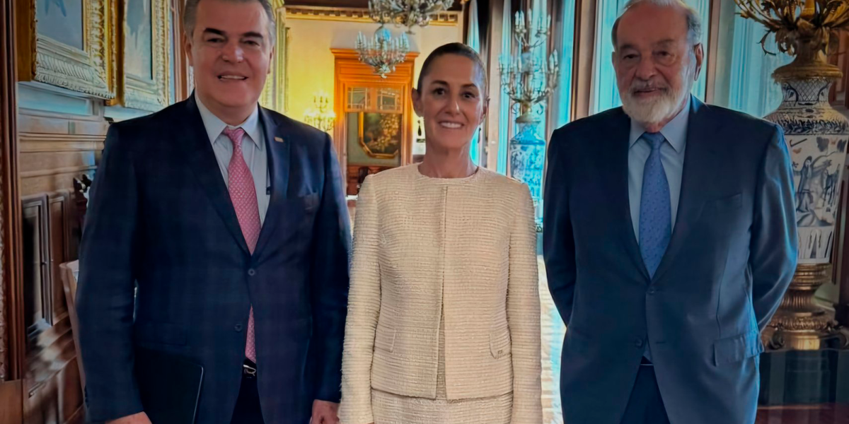 Sheinbaum conversó con Carlos Slim y Francisco Cervantes sobre inversiones y generación de empleo