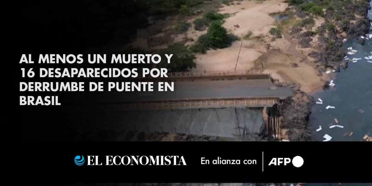 Al menos un muerto y 16 desaparecidos por derrumbe de puente en Brasil