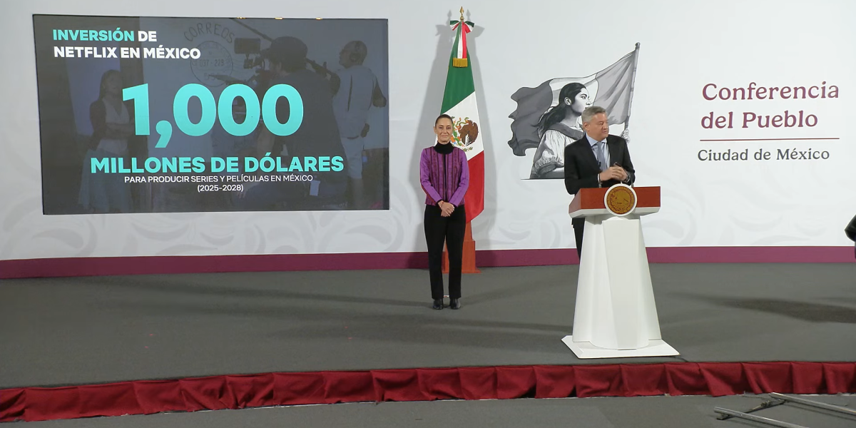 Netflix announces investment of 1,000 million dollars to produce series and films in Mexico