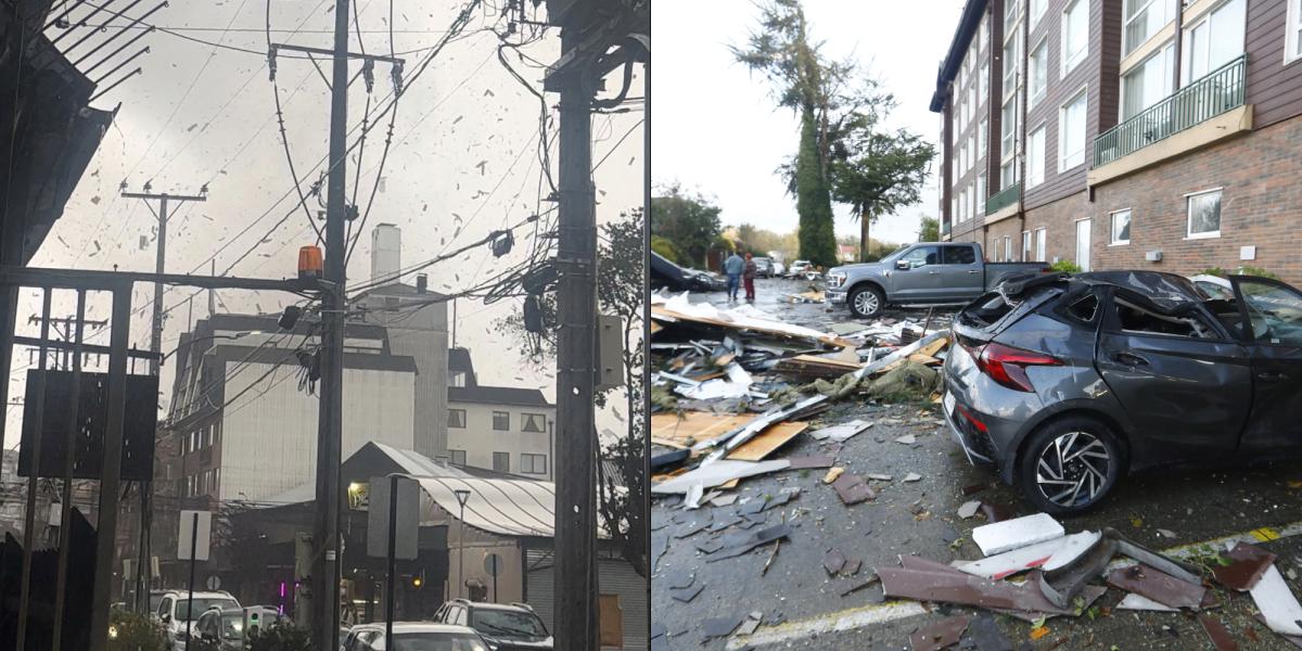 Tornado sorprende el sur de Chile