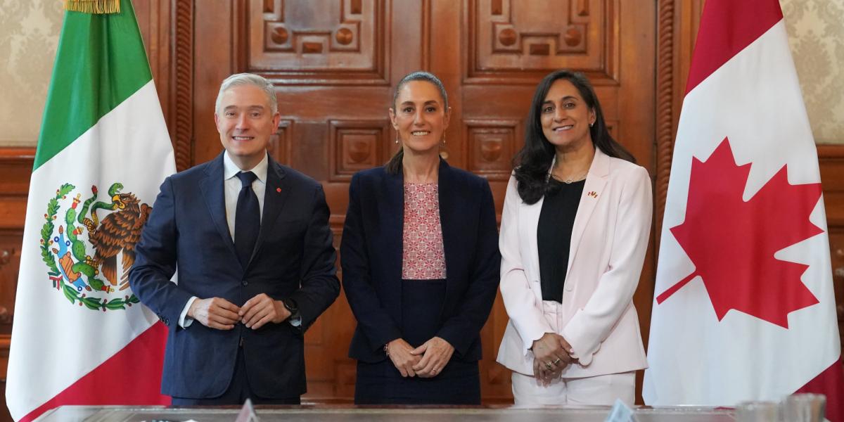 Sheinbaum se reúne con ministros de Exteriores y Finanzas de Canadá para fortalecer relación bilateral
