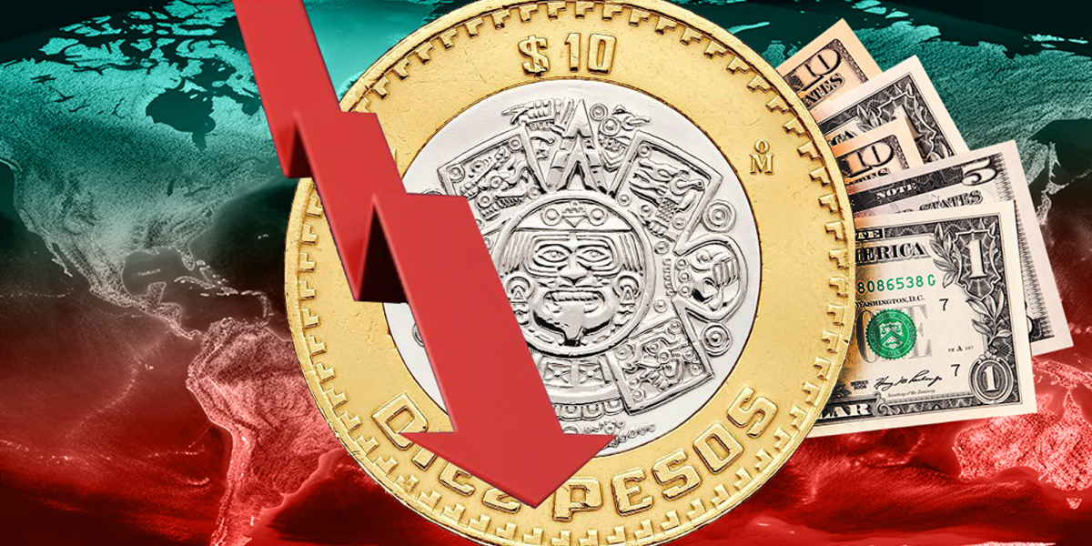 Peso mexicano cae por avance global del dólar; mercados atentos a dato local de inflación