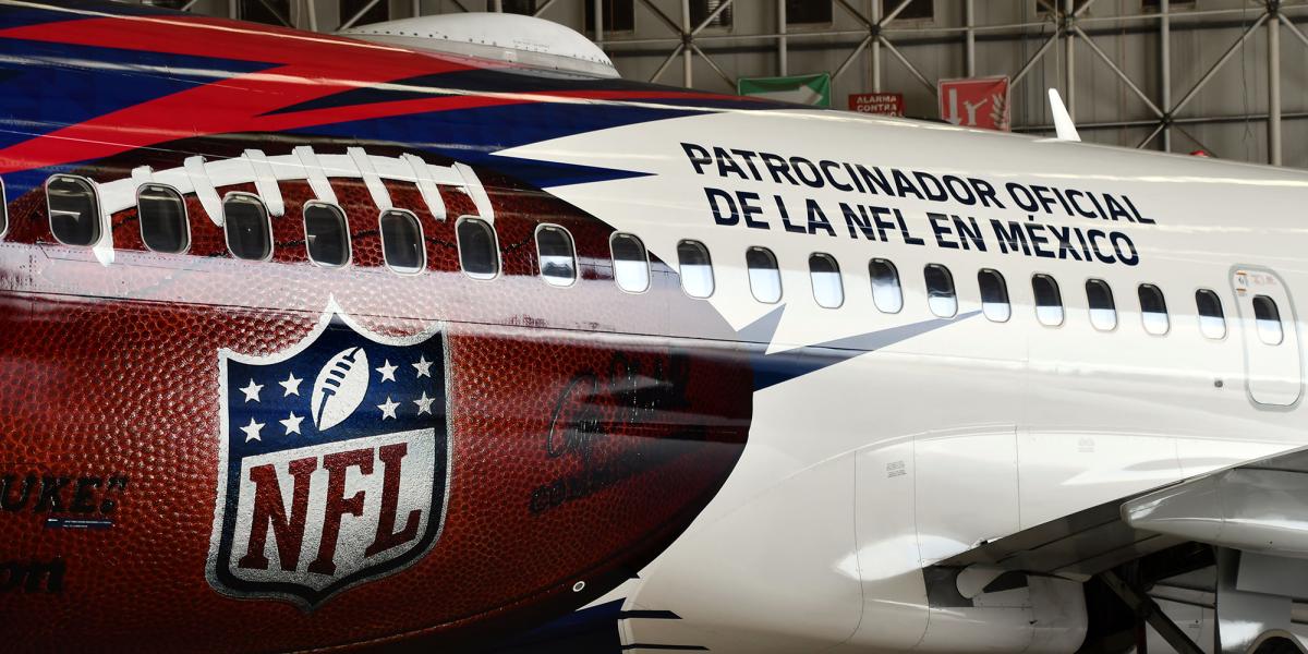 Aeroméxico sube a la NFL en México a un avión; anuncian alianza