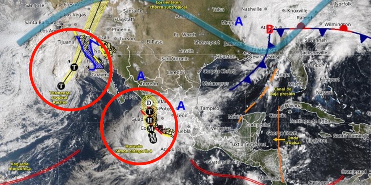 Hurricane Simon and Tropical Storm Rachel threaten Mexico’s Pacific coast