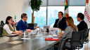Luis Lozano, presidente de Toyota México, se reunió con el secretario de Economía Marcelo Ebrard.