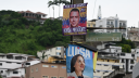 Propaganda de Luisa González y Daniel Noboa para la segunda vuelta de las elecciones presidenciales en Ecuador.