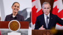 Claudia Sheinbaum, presidenta de México y Mark Carney, primer ministro de Canadá.