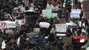 Manifestantes contra la gentrificación.