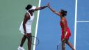 Venus Williams de Estados Unidos y Leylah Fernández de Canadá.