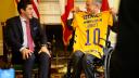El gobernador electo de Nuevo León, Samuel García Sepúlveda, con el gobernador de Texas, Greg Abbott. Foto: Twitter.com/samuel_garcias.