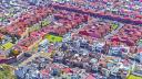 aerial view of apartment buildings of middle class urban living zone within the mexico city metropolitan area