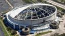Una vista aérea muestra el Tropicana Field, sede de los Tampa Bay Rays , dañado tras el paso del huracán Milton.