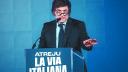 Argentina's President Javier Milei attends the Atreju political meeting organised by the young militants of Italian right wing party Brothers of Italy (Fratelli d'Italia) on December 14, 2024 in Rome. (Photo by Filippo MONTEFORTE / AFP)