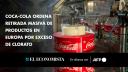 La embotelladora europea de Coca-Cola en Bélgica anunció el lunes una retirada masiva de productos en Europa debido a una concentración en clorato demasiado alta.

¡Síguenos en nuestras redes sociales para mantenerte informado!

Twitter: https://twitter.com/eleconomista 
Facebook: https://www.facebook.com/ElEconomista.mx
Instagram: https://www.instagram.com/eleconomistamx
LinkedIn: https://www.linkedin.com/company/el-economista/

#ElEconomista #EETV