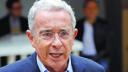 FILE PHOTO: Colombia's former president Alvaro Uribe Velez speaks to the news media after casting his vote at a polling station, during the presidential election in Bogota, Colombia May 27, 2018. REUTERS/Carlos Garcia Rawlins/File Photo