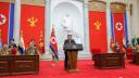 This picture taken on February 8, 2025 and released from North Korea's official Korean Central News Agency (KCNA) via KNS on February 10, 2025 shows North Korea's leader Kim Jong Un (C) speaking at the Ministry of National Defence to mark the 77th anniversary of the founding of the Korean People's Army in Pyongyang. (Photo by KCNA VIA KNS / AFP) / South Korea OUT / SOUTH KOREA OUT / REPUBLIC OF KOREA OUT---EDITORS NOTE--- RESTRICTED TO EDITORIAL USE - MANDATORY CREDIT "AFP PHOTO/KCNA VIA KNS" - NO MARKETING NO ADVERTISING CAMPAIGNS - DISTRIBUTED AS A SERVICE TO CLIENTS / THIS PICTURE WAS MADE AVAILABLE BY A THIRD PARTY. AFP CAN NOT INDEPENDENTLY VERIFY THE AUTHENTICITY, LOCATION, DATE AND CONTENT OF THIS IMAGE --- /