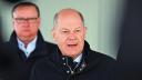 El canciller alemán Olaf Scholz, ayer en el astillero Lloyd, en Bremerhaven, Alemania.