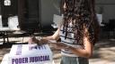 Simulacro de votación para las elecciones judiciales.