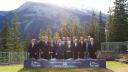 Dignatarios posan para una foto familiar durante la Reunión de Ministros de Finanzas y Gobernadores de Bancos Centrales del G7 en Banff, Alberta, Canadá.