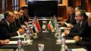El ministro egipcio, Badr Abdelatty, sostuvo un encuentro con el ministro del Interior de Irán, Abbas Araqchi, en el Cairo, Egipto. Foto: Reuters