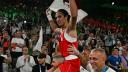 La argelina Imane Khelif  tras vencer a la china Yang Liu en la final de boxeo femenino de 66 kg de los Juegos Olímpicos de París 2024.