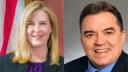La senadora Melissa Hortman y el senador John Hoffman, quien resultó herido durante el ataque.